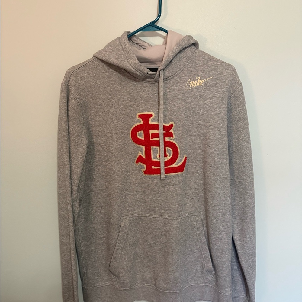 Nike Gray Hoodie with Red St. Louis Patch